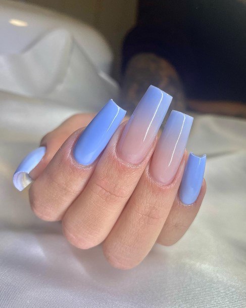 Beautiful Blue Ombre Nail Design Ideas For Women