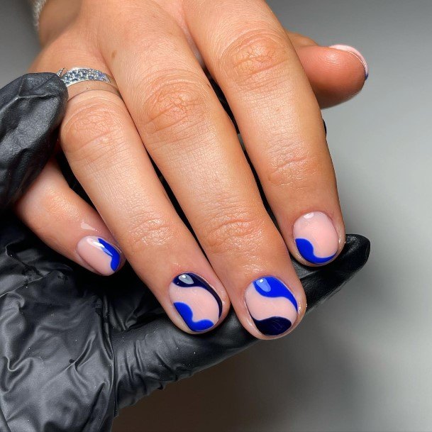 Beautiful Blue Short Nail Design Ideas For Women