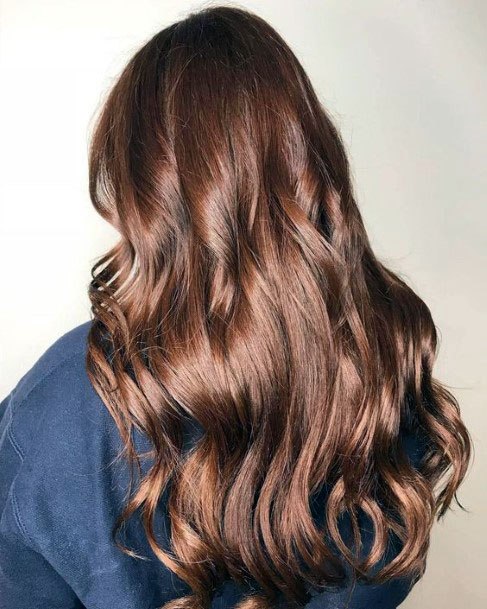 Beautiful Brunette Shiny Long Princess Curls Womens Hairstyle Idea