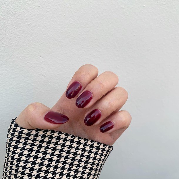 Beautiful Burgundy And Black Nail Design Ideas For Women