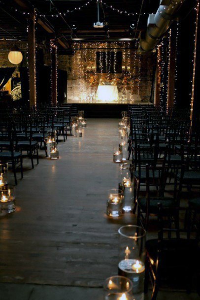 Beautiful Candle Lit Wedding Isle Halloween Ideas