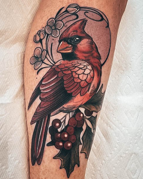 Beautiful Cardinal Tattoo Design Ideas For Women