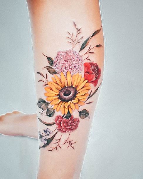 Beautiful Carnation Tattoo Design Ideas For Women