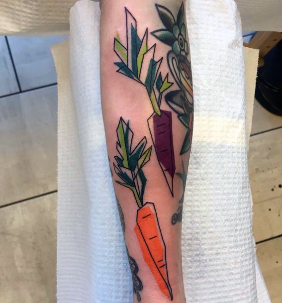 Beautiful Carrot Tattoo Design Ideas For Women