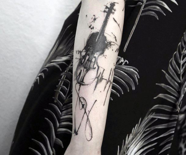 Beautiful Cello Tattoo Design Ideas For Women