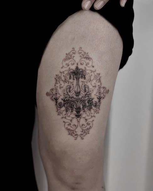 Beautiful Chandelier Tattoo Design Ideas For Women