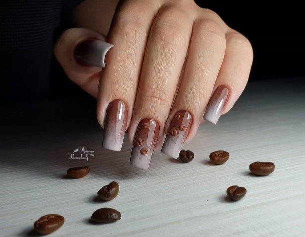 Beautiful Coffee Nail Design Ideas For Women