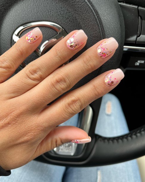 Beautiful Confetti Nail Design Ideas For Women