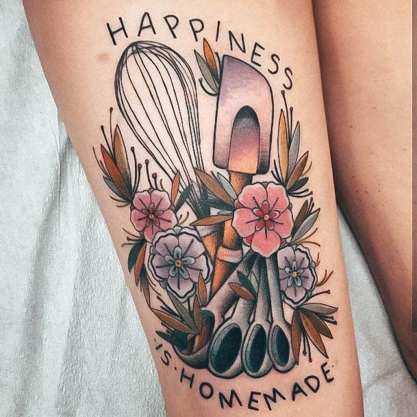 Beautiful Cooking Tattoo Design Ideas For Women