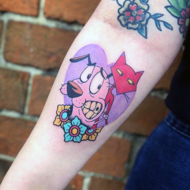 Beautiful Courage The Cowardly Dog Tattoo Design Ideas For Women