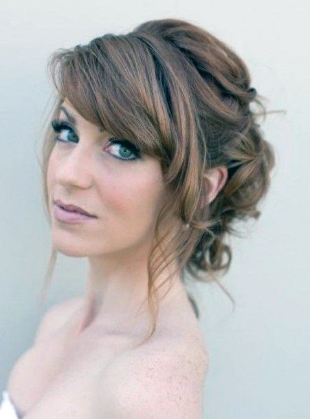 Beautiful Curly Updos With Fringe For Womens Special Occasions