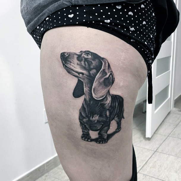 Beautiful Dachshund Tattoo Design Ideas For Women