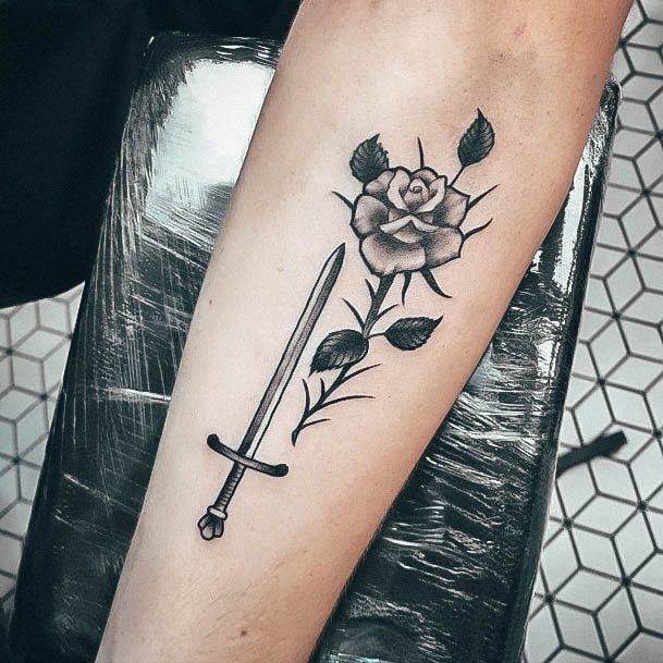 Beautiful Dagger Tattoo Design Ideas For Women