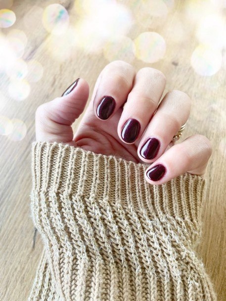 Beautiful Dark Red Nail Design Ideas For Women