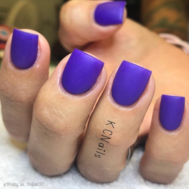 Beautiful Deep Purple Nail Design Ideas For Women