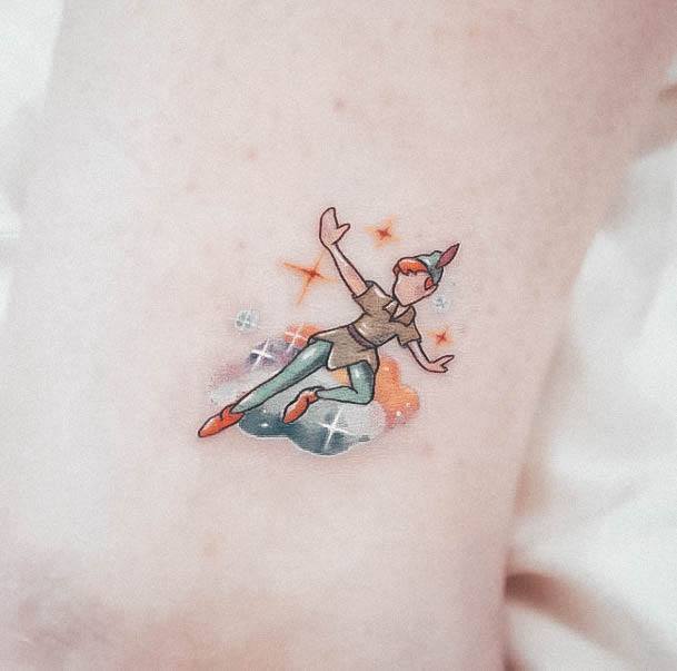 Beautiful Disney Tattoo Design Ideas For Women Peter Pan Tiny