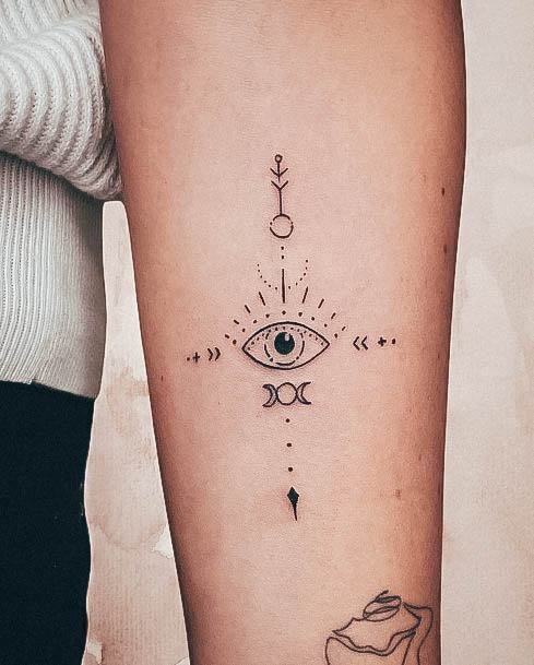 Beautiful Evil Eye Tattoo Design Ideas For Women