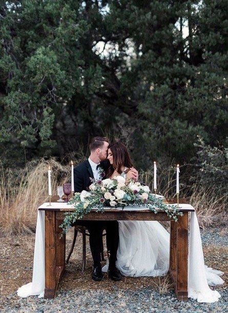 Beautiful Floral Centerpiece Mr Mrs Wedding Table Inspiration