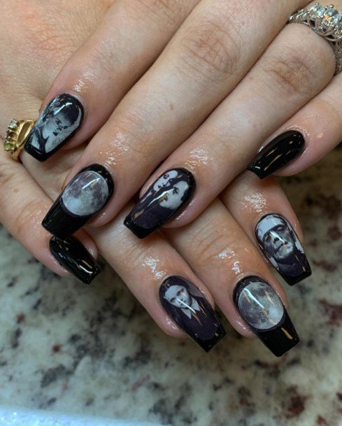 Beautiful Frankenstein Nail Design Ideas For Women