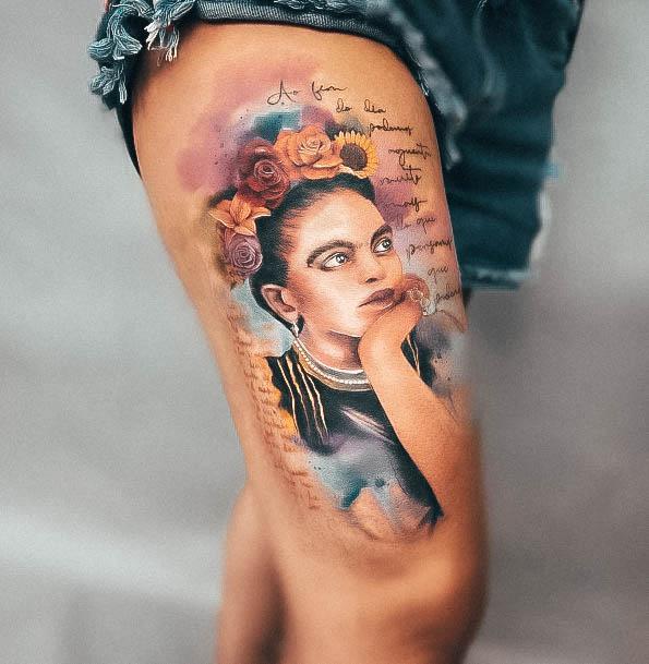 Beautiful Frida Tattoo Design Ideas For Women