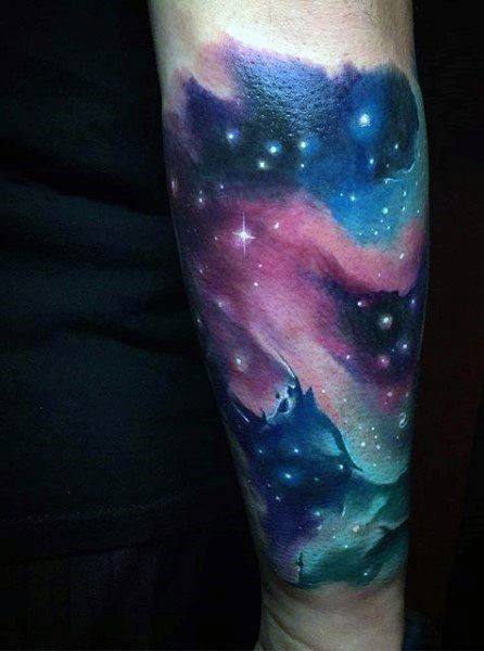 Beautiful Galaxy Tattoo Design Ideas For Women Forearm Sleeve Night Sky Stars