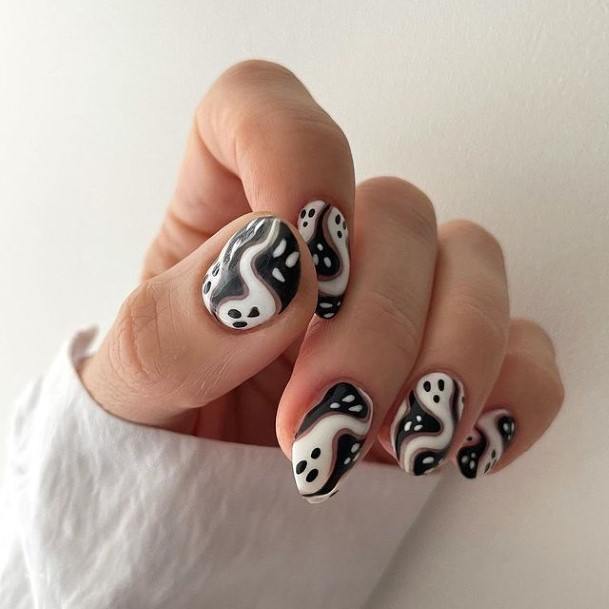 Beautiful Ghost Nail Design Ideas For Women