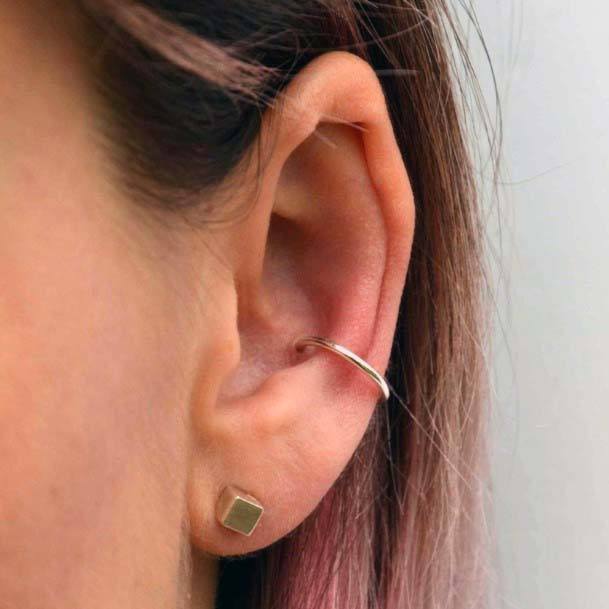 Beautiful Handmade Silver Endless Hoop Conch Sexy Piercing For Girls