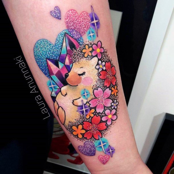 Beautiful Hedgehog Tattoo Design Ideas For Women