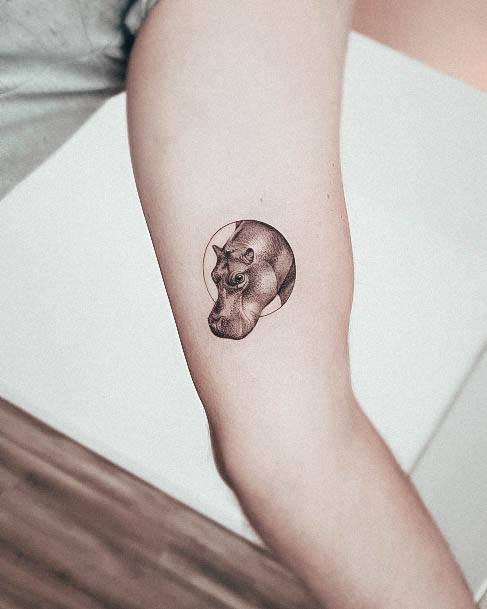 Beautiful Hippo Tattoo Design Ideas For Women