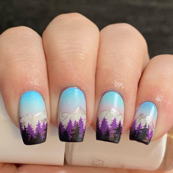 Beautiful Landscape Nail Design Ideas For Women