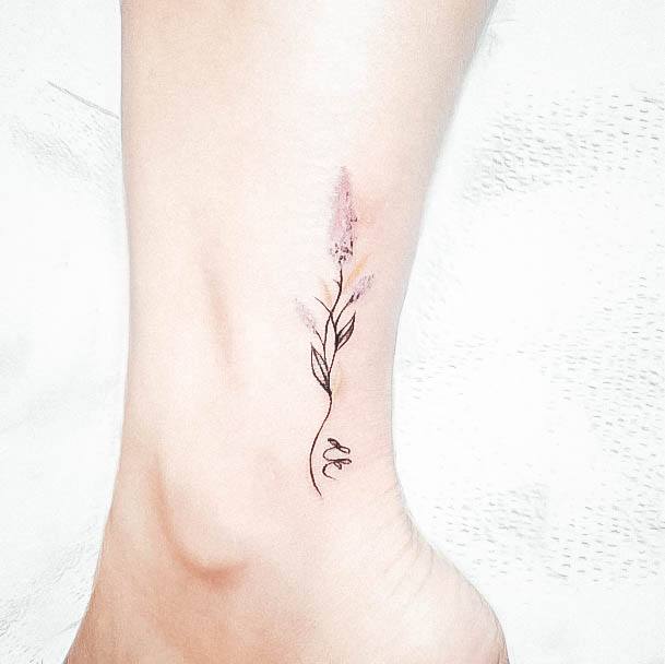 Beautiful Lavender Tattoo Design Ideas For Women