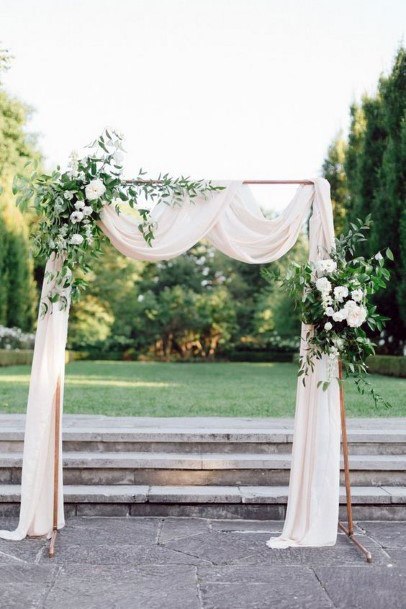 Beautiful Lawn Backdrop Ceremony Backyard Wedding Ideas