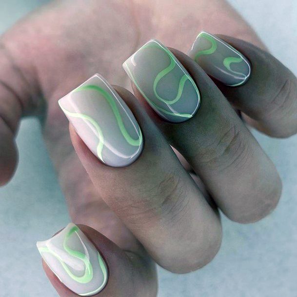 Beautiful Light Green Nail Design Ideas For Women