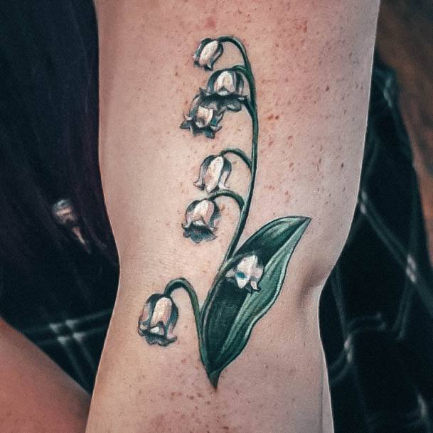 Beautiful Lily Of The Valley Tattoo Design Ideas For Women