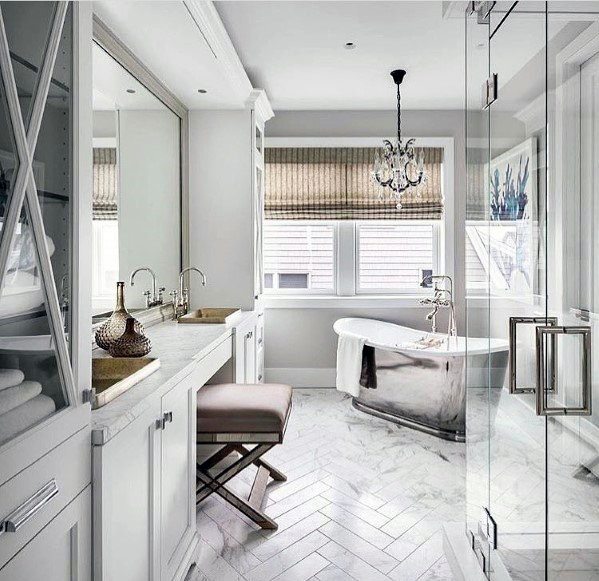 Beautiful Master Bathroom Vanity Interior Ideas Painted Grey