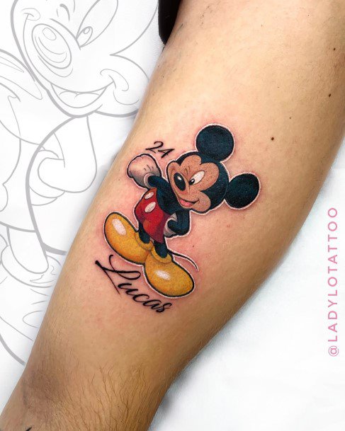 Beautiful Mickey Mouse Tattoo Design Ideas For Women