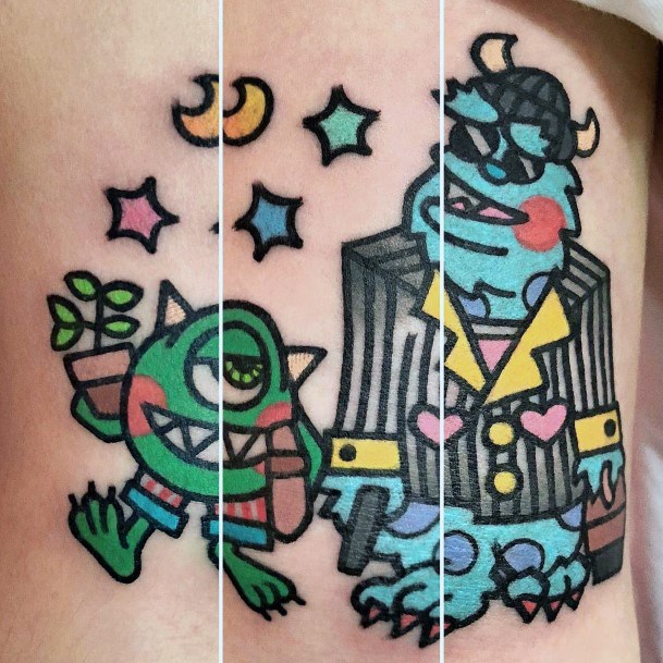 Beautiful Monsters Inc Tattoo Design Ideas For Women