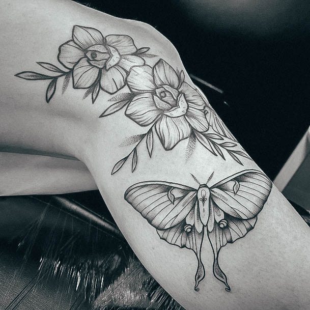 Beautiful Moth Tattoo Design Ideas For Women