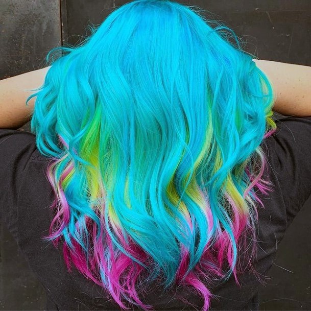 Beautiful Neon Hairstyles Design Ideas For Women