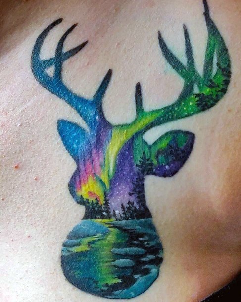 Beautiful Northern Lights Tattoo Design Ideas For Women