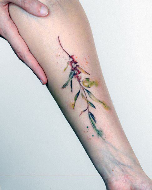 Beautiful Olive Branch Tattoo Design Ideas For Women