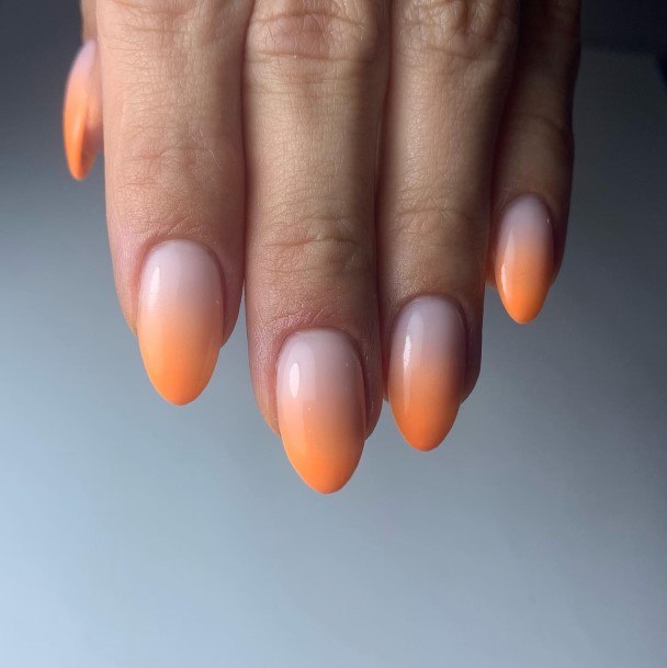 Beautiful Orange Ombre Nail Design Ideas For Women