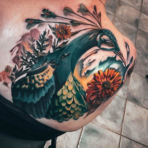 Beautiful Peacock Tattoo Design Ideas For Women