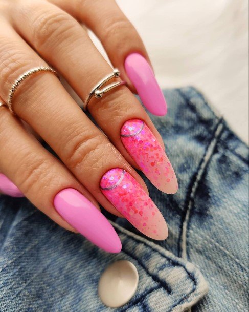 Beautiful Pink Ombre Nail Design Ideas For Women