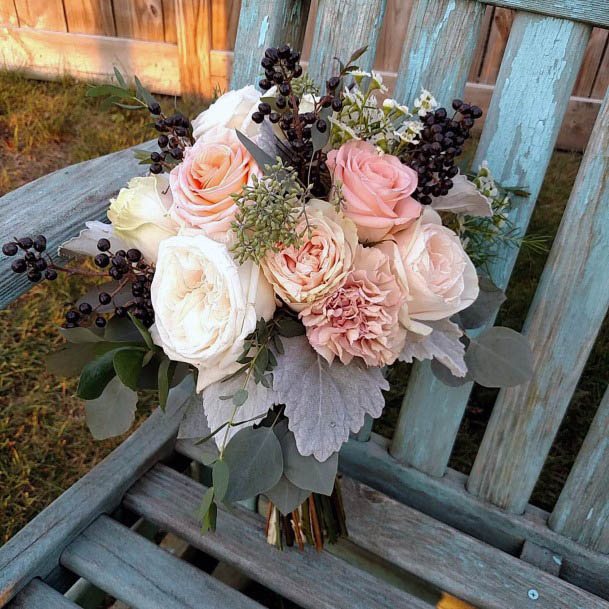 Beautiful Pink Rose Wedding Bouquet