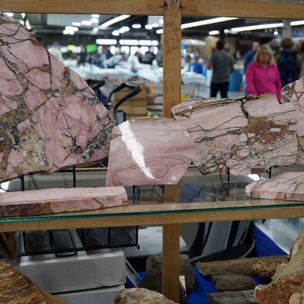 Beautiful Pink Slabs Denver Gem And Mineral Show