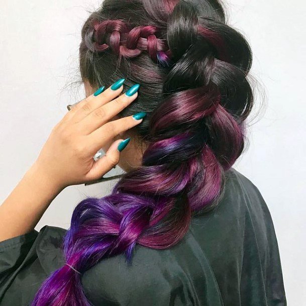 Beautiful Purple Hairstyles Design Ideas For Women