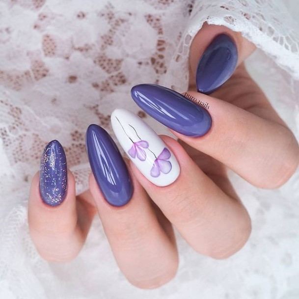 Beautiful Purple Nail Design Ideas For Women