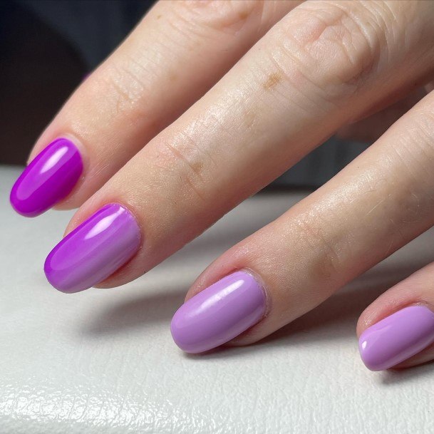 Beautiful Purple Ombre Nail Design Ideas For Women