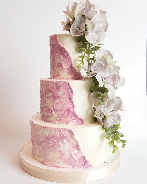 Beautiful Purple Wedding Cake